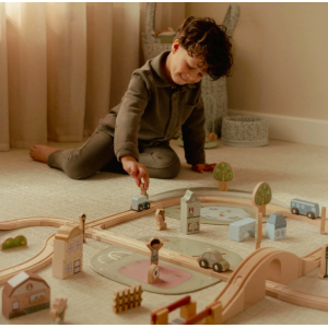 Circuit de train XXL en bois - Little Dutch