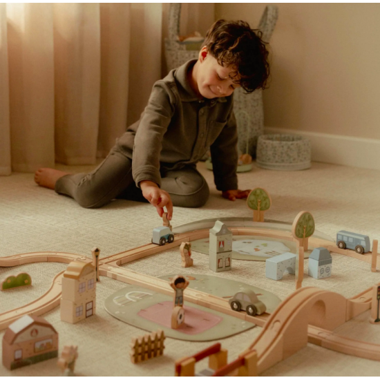 Circuit de train XXL en bois - Little Dutch