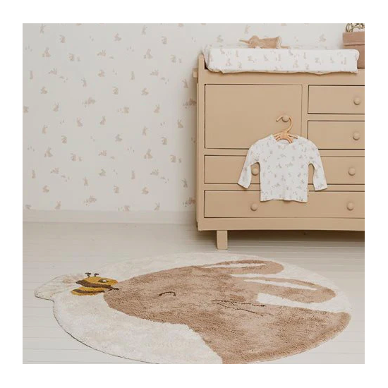 Tapis de décoration Lapin  - 110 X 110 cm - Little Dutch