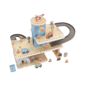 Garage en bois bleu- Essentials - Little Dutch