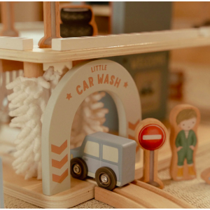 Garage en bois bleu- Essentials - Little Dutch