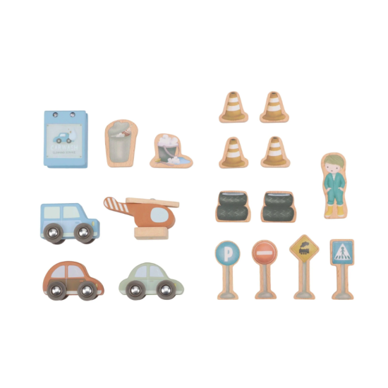 Garage en bois bleu- Essentials - Little Dutch