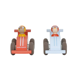Voitures de course en bois à rétrofriction - Little Dutch