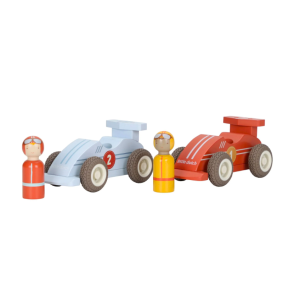 Voitures de course en bois à rétrofriction - Little Dutch