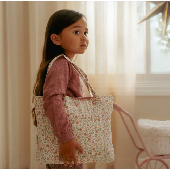 Sac à langer et accessoires pour poupée - Fleurs douces - Little Dutch