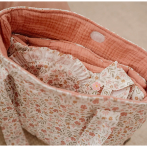 Sac à langer et accessoires pour poupée - Fleurs douces - Little Dutch