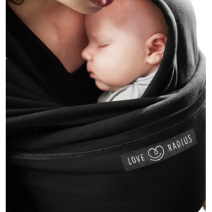 Echarpe de portage originale noire poche noire - Love Radius