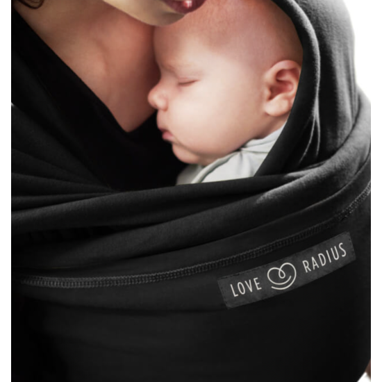 Echarpe de portage originale noire poche noire - Love Radius