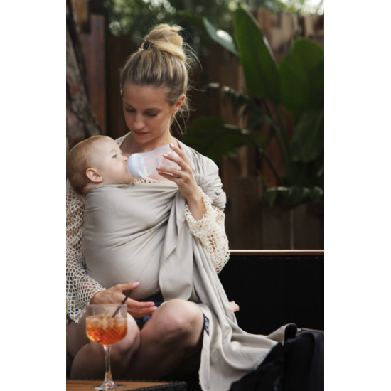 Sling / Echarpe tissée sans noeud - Or blanc - Love Radius