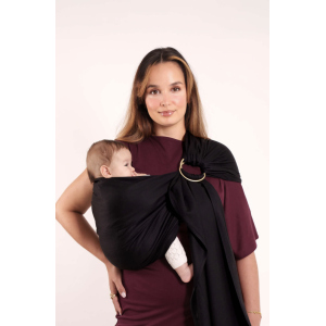Sling / Echarpe tissée sans noeud - Noire - Love Radius