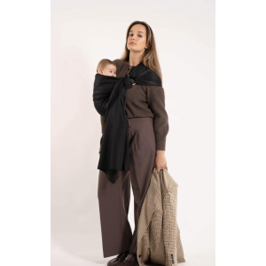 Sling / Echarpe tissée sans noeud - Noire - Love Radius
