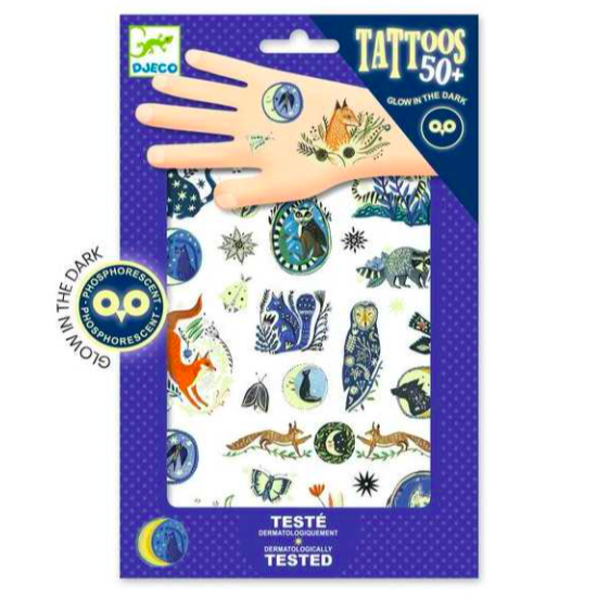 Tatouages phosphorescents Reflets de nuit - Djeco