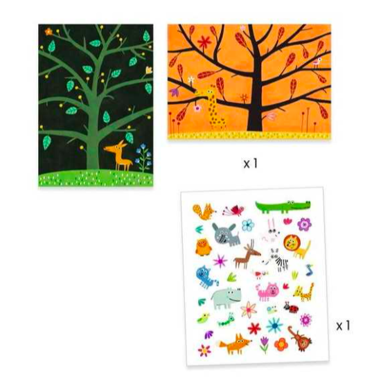 Stickers épais repositionnables Chat-perché - Djeco