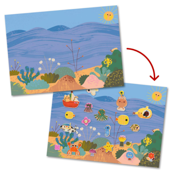 Stickers épais repositionnables Summertime - Djeco
