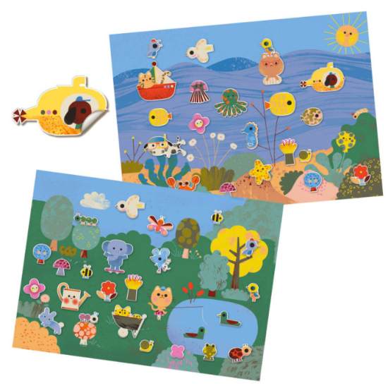 Stickers épais repositionnables Summertime - Djeco