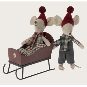 Traîneau souris rouge - Maileg