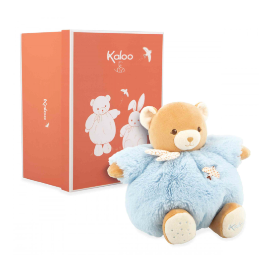 Peluche Ours Patapouf bleu - 25 cm - Kaloo