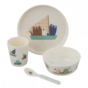 Coffret repas 4 pièces - Les chats marins - Petit Jour Paris