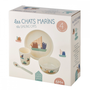 Coffret repas 4 pièces - Les chats marins - Petit Jour Paris