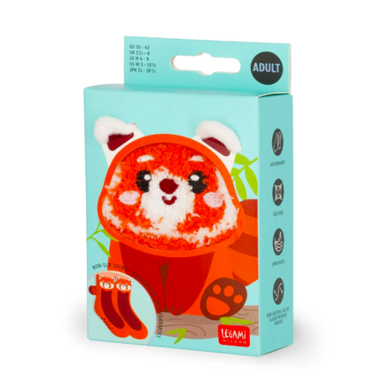 Chaussettes antidérapantes Adulte - Panda Roux - Legami