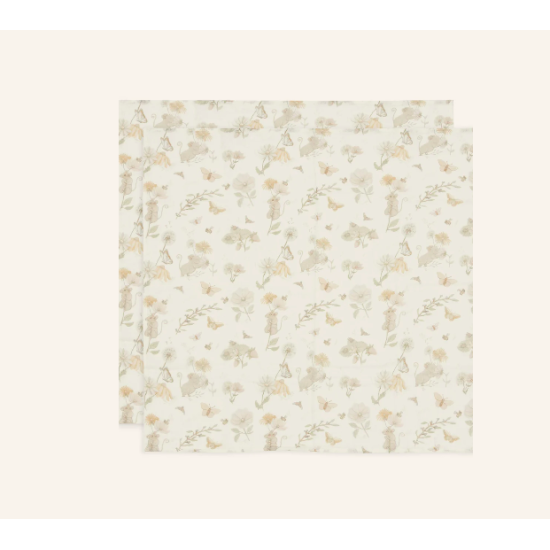 Langes en gaze de coton x2 - Dreamy Mouse - Jollein