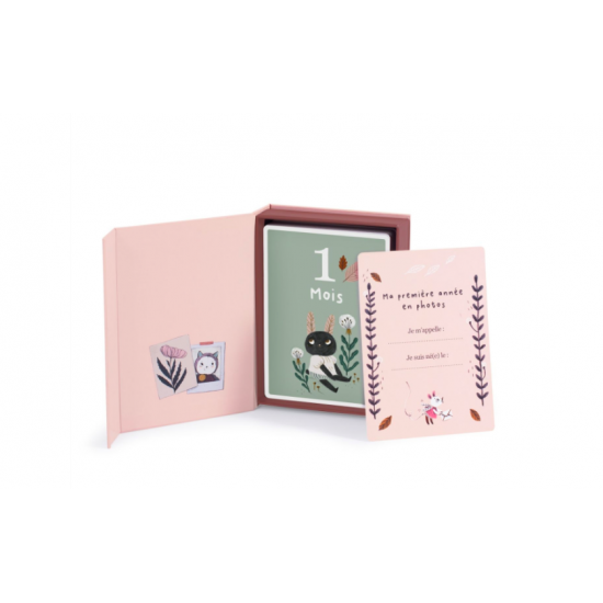 Cartes mes 12 premiers mois (30 cartes) - Après la pluie - Moulin Roty