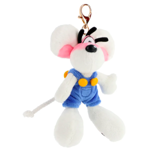 Porte-Clés peluche Diddl en salopette Bleue 15 cm - Diddl is back