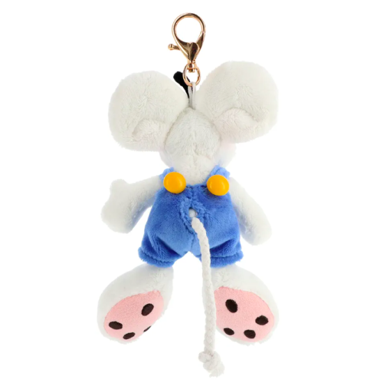 Porte-Clés peluche Diddl en salopette Bleue 15 cm - Diddl is back