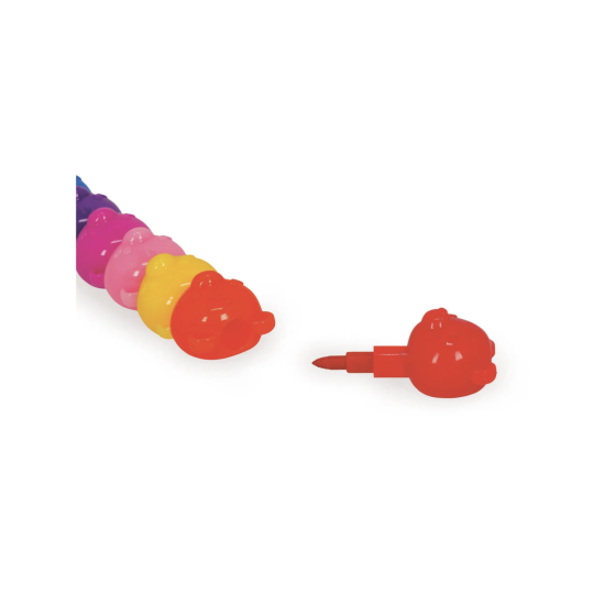 12 crayons de couleur empilables Teddy Bear - Legami
