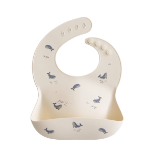Bavoir silicone Baleines - Mushie