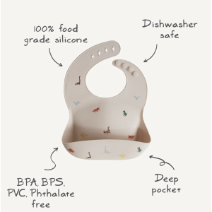 Bavoir silicone Baleines - Mushie
