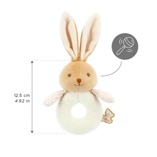 Doudou hochet lapin crème - Kaloo