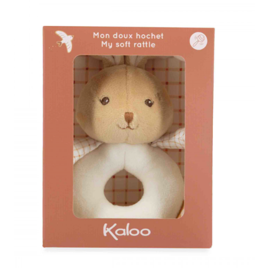 Doudou hochet lapin crème - Kaloo