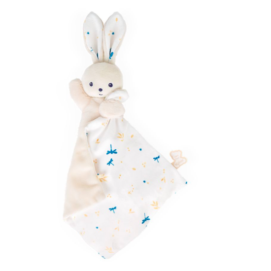 Doudou lapin carré douceur blanc délicat - Kaloo