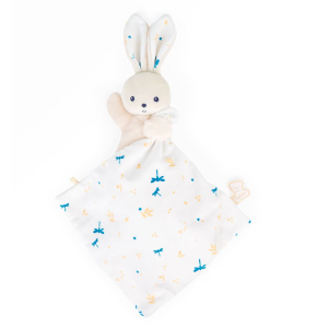 Doudou lapin carré douceur blanc délicat - Kaloo