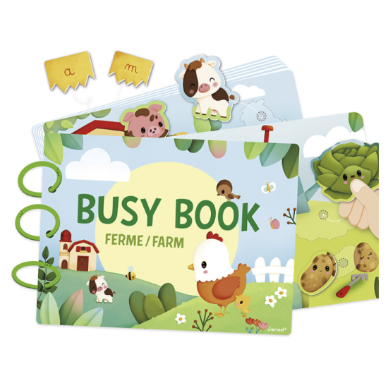 Busy Book en carton - La ferme - Janod