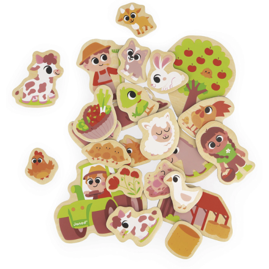 Magnets 24 pièces - Ferme - Janod