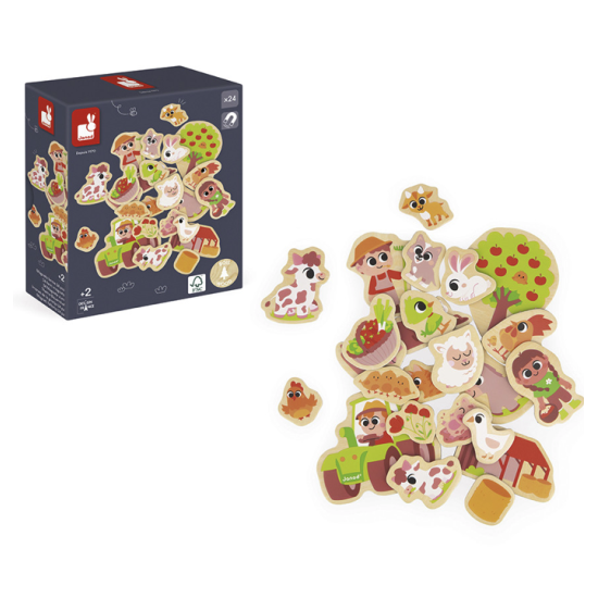 Magnets 24 pièces - Ferme - Janod