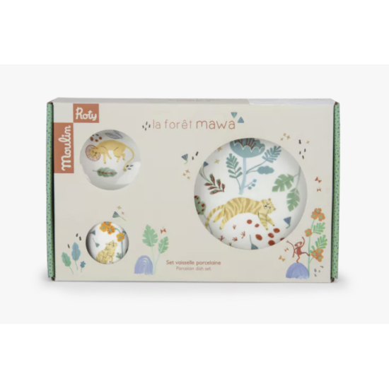 Set repas céramique - La forêt Mawa - Moulin Roty