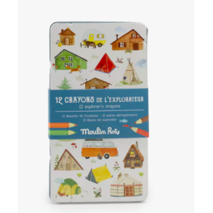 12 crayons de couleur - Le jardin du moulin - Moulin roty