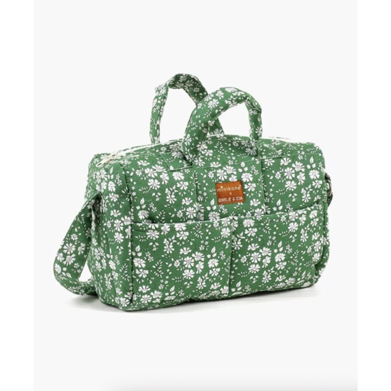 Sac à langer poupée Liberty Capel Vert - Emile et Ida - Minikane