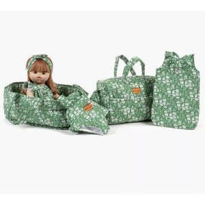Sac à langer poupée Liberty Capel Vert - Emile et Ida - Minikane