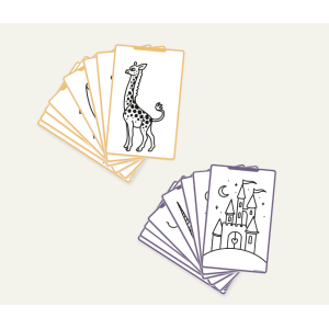 Cartes supplémentaires pour Kidydraw-mini - Animals / Il était une fois - Kidywolf