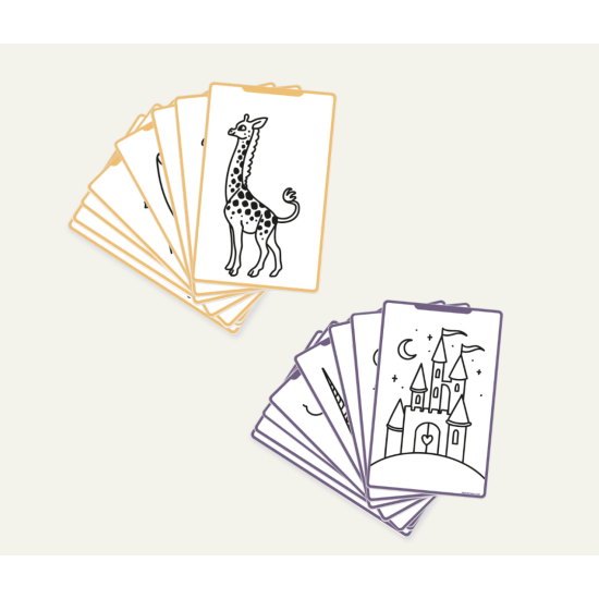 Cartes supplémentaires pour Kidydraw-mini - Animals / Il était une fois - Kidywolf