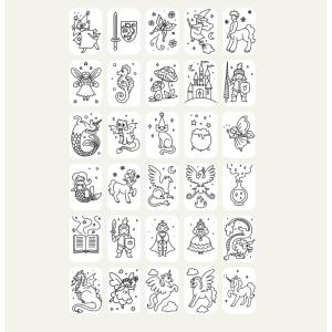 Cartes supplémentaires pour Kidydraw-mini - Animals / Il était une fois - Kidywolf
