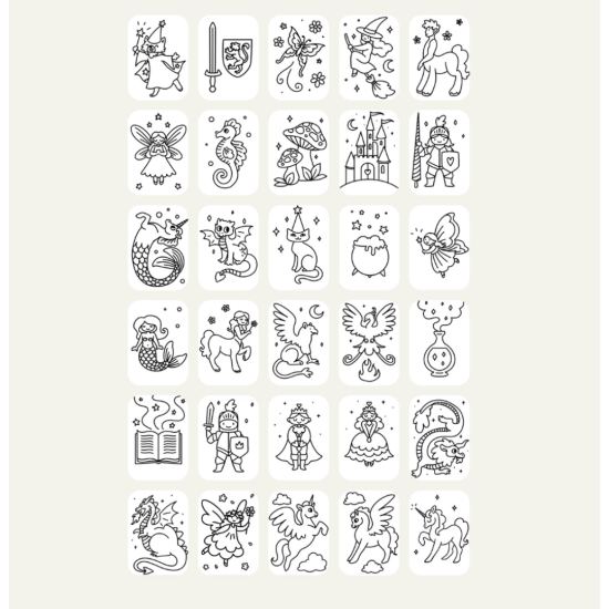 Cartes supplémentaires pour Kidydraw-mini - Animals / Il était une fois - Kidywolf