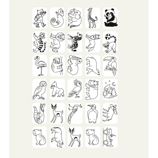 Cartes supplémentaires pour Kidydraw-mini - Animals / Il était une fois - Kidywolf