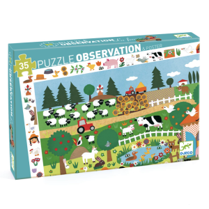 Puzzle d'observation 35 pcs - La ferme - Djeco