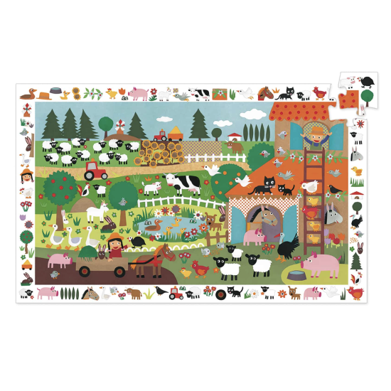 Puzzle d'observation 35 pcs - La ferme - Djeco