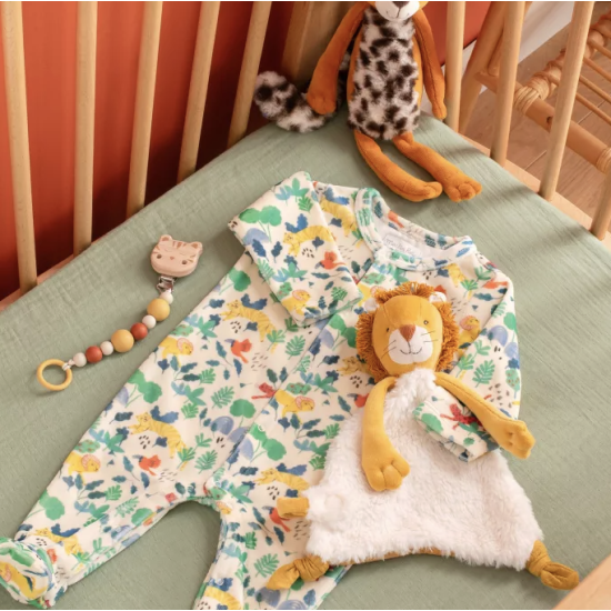 Doudou plat lion Mamba - La forêt Mawa - Moulin Roty